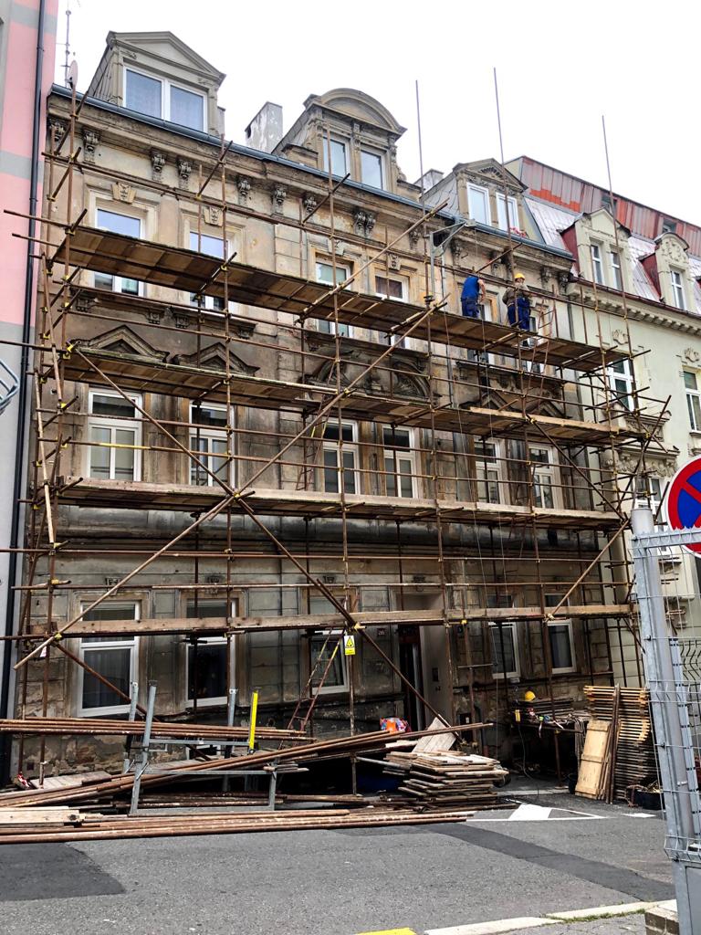 Historická fasáda Karlovy Vary