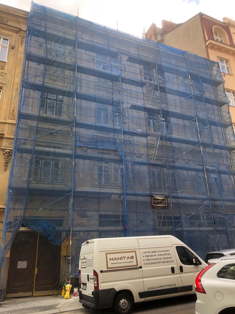 Historická fasáda Praha 7 Heřmanova
